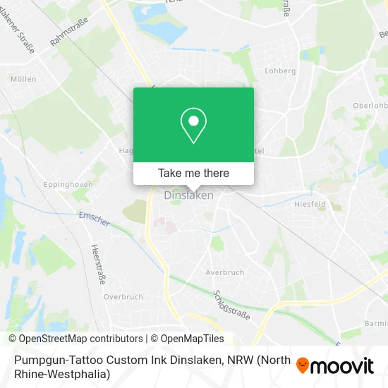 Pumpgun-Tattoo Custom Ink Dinslaken map