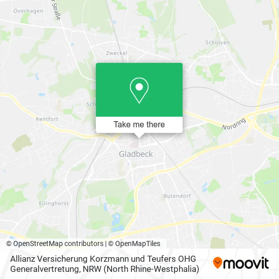 Карта Allianz Versicherung Korzmann und Teufers OHG Generalvertretung