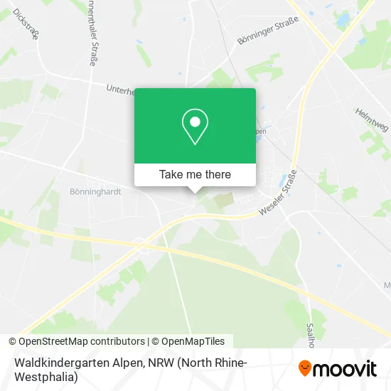 Waldkindergarten Alpen map