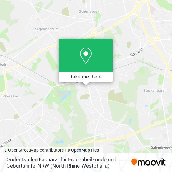 Önder Isbilen Facharzt für Frauenheilkunde und Geburtshilfe map
