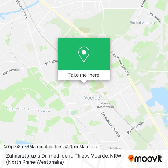 Zahnarztpraxis Dr. med. dent. Thiess Voerde map