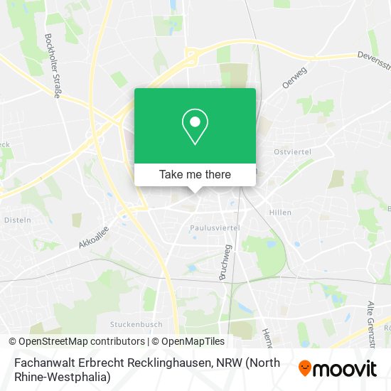 Fachanwalt Erbrecht Recklinghausen map