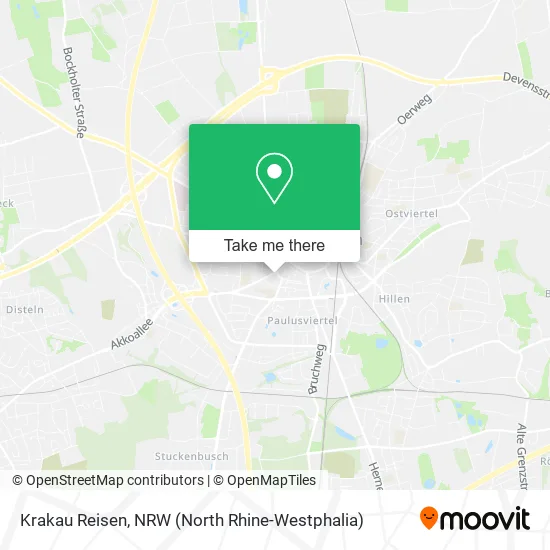 Krakau Reisen map