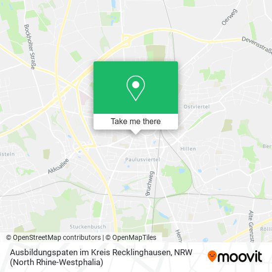 Карта Ausbildungspaten im Kreis Recklinghausen