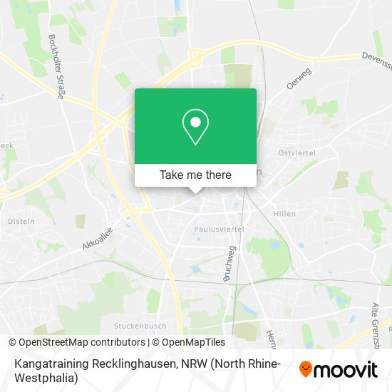 Kangatraining Recklinghausen map