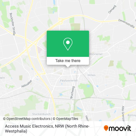 Access Music Electronics map