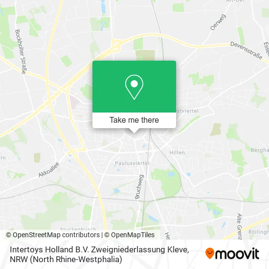 Карта Intertoys Holland B.V. Zweigniederlassung Kleve