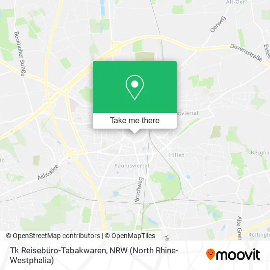 Карта Tk Reisebüro-Tabakwaren