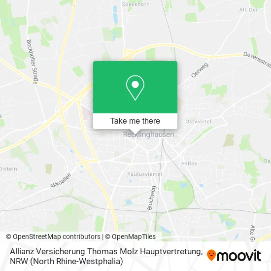 Карта Allianz Versicherung Thomas Molz Hauptvertretung