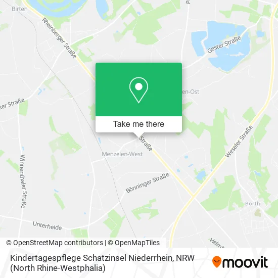 Карта Kindertagespflege Schatzinsel Niederrhein