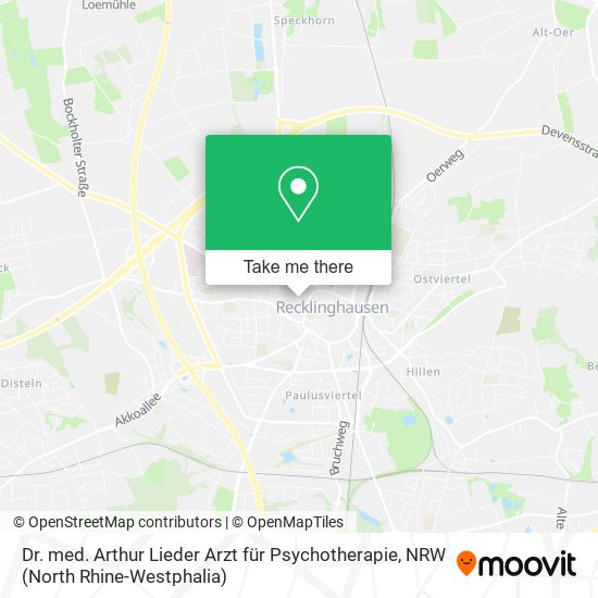 Dr. med. Arthur Lieder Arzt für Psychotherapie map