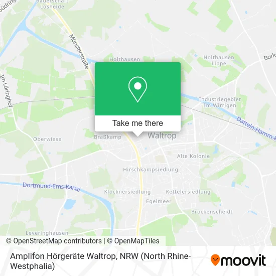 Карта Amplifon Hörgeräte Waltrop