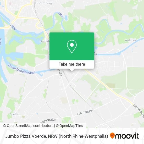 Jumbo Pizza Voerde map