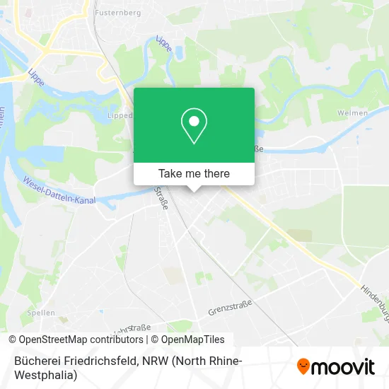 Bücherei Friedrichsfeld map