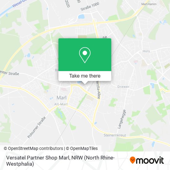 Versatel Partner Shop Marl map