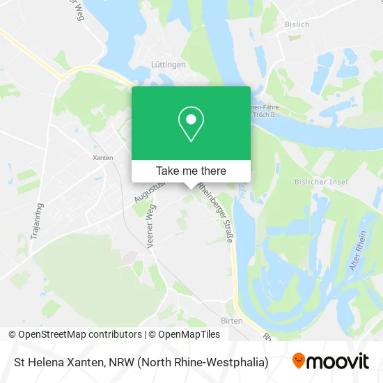 St Helena Xanten map