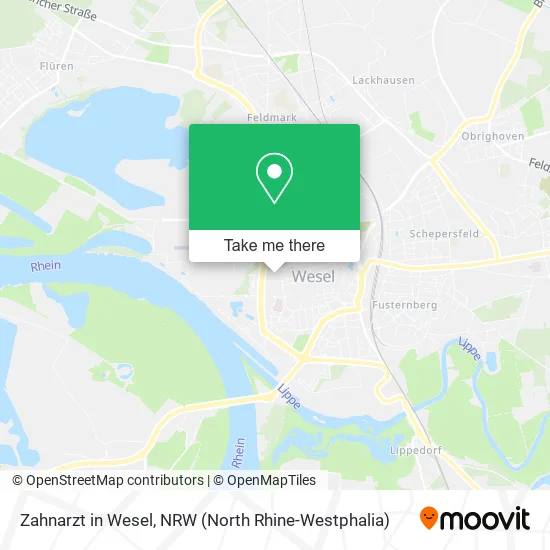 Карта Zahnarzt in Wesel