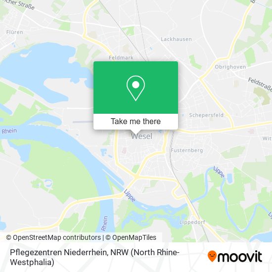 Pflegezentren Niederrhein map