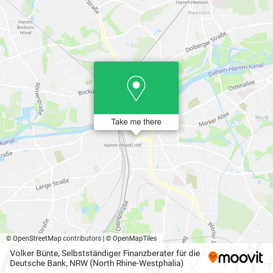 Карта Volker Bünte, Selbstständiger Finanzberater für die Deutsche Bank