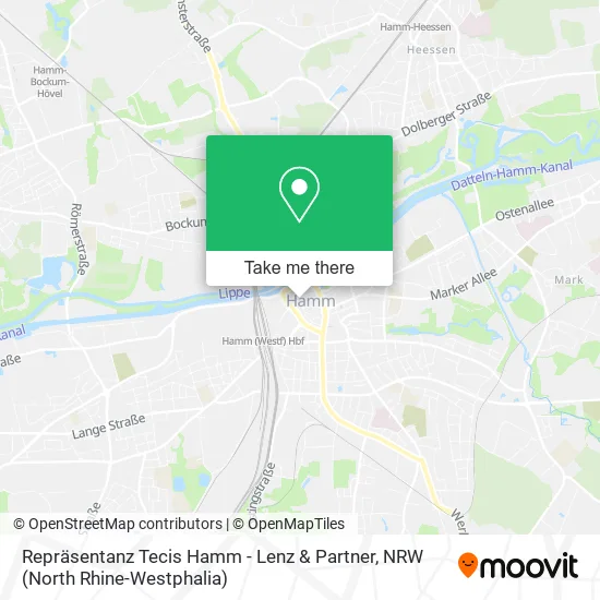 Карта Repräsentanz Tecis Hamm - Lenz & Partner