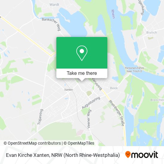 Evan Kirche Xanten map