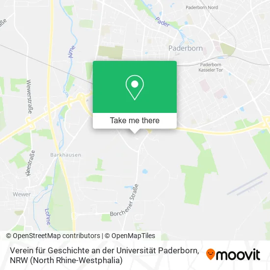 Карта Verein für Geschichte an der Universität Paderborn