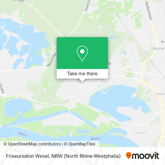 Friseursalon Wesel map