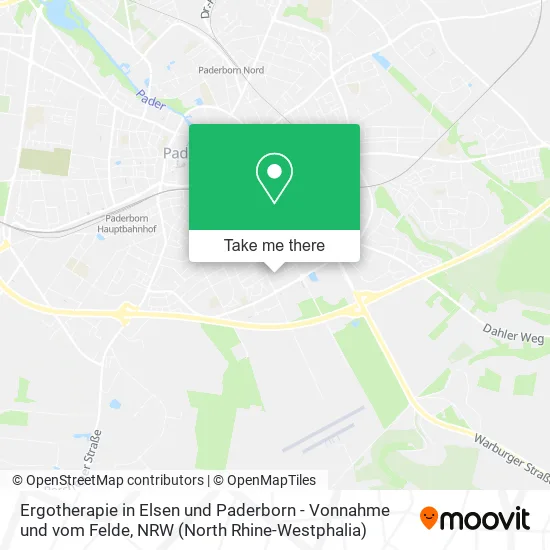 Карта Ergotherapie in Elsen und Paderborn - Vonnahme und vom Felde