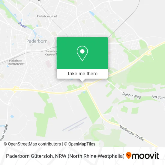 Paderborn Gütersloh map