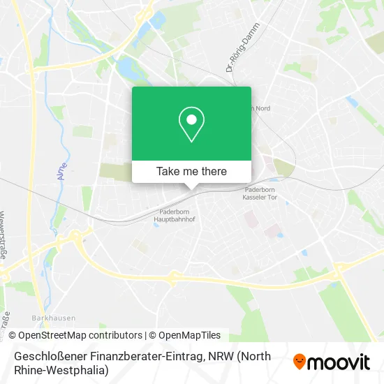 Карта Geschloßener Finanzberater-Eintrag