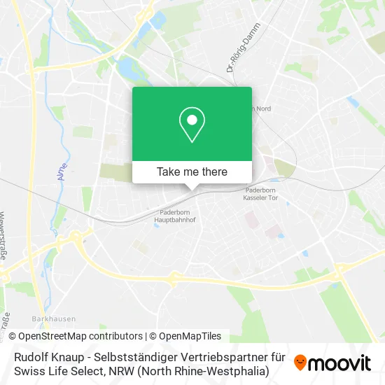 Карта Rudolf Knaup - Selbstständiger Vertriebspartner für Swiss Life Select
