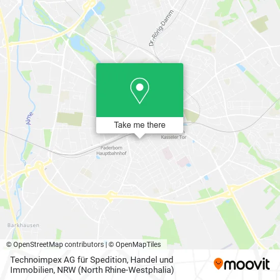 Карта Technoimpex AG für Spedition, Handel und Immobilien