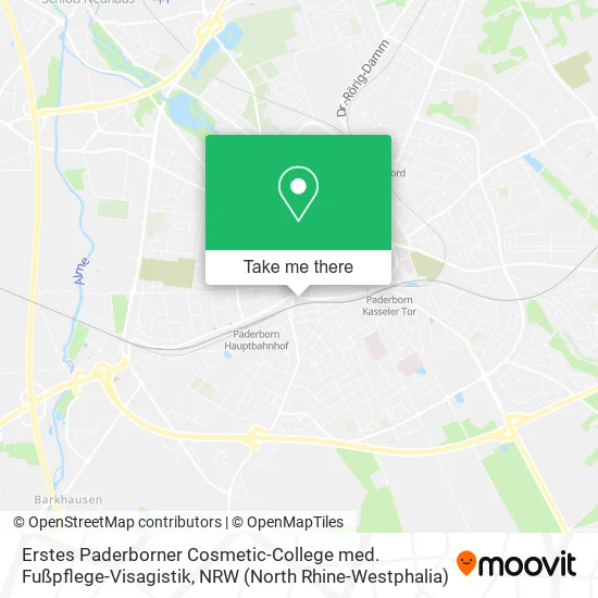 Карта Erstes Paderborner Cosmetic-College med. Fußpflege-Visagistik