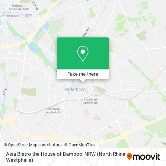 Asia Bistro the House of Bamboo map