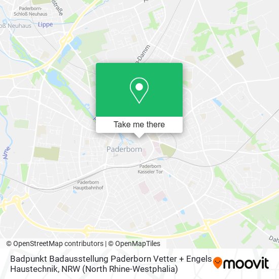 Badpunkt Badausstellung Paderborn Vetter + Engels Haustechnik map