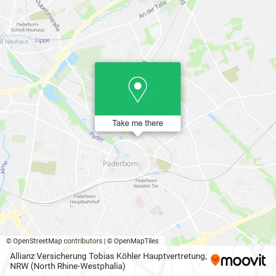 Карта Allianz Versicherung Tobias Köhler Hauptvertretung