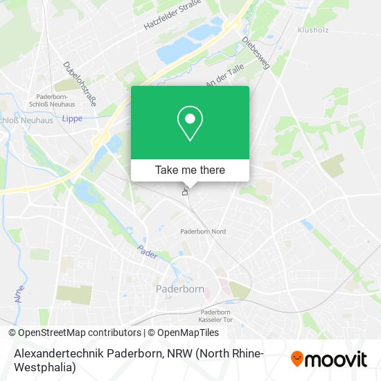 Alexandertechnik Paderborn map