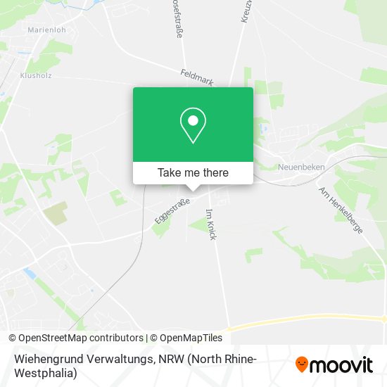 Wiehengrund Verwaltungs map