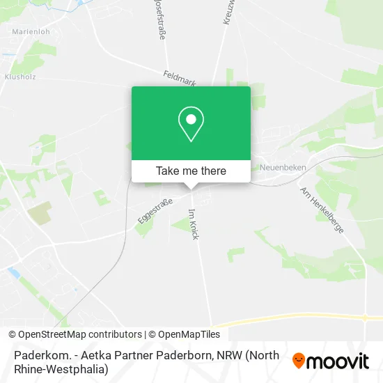 Paderkom. - Aetka Partner Paderborn map