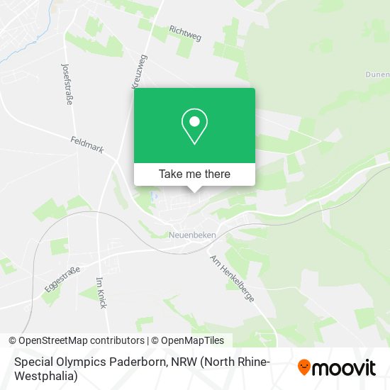 Special Olympics Paderborn map