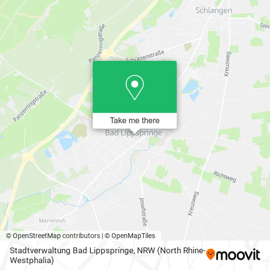 Карта Stadtverwaltung Bad Lippspringe
