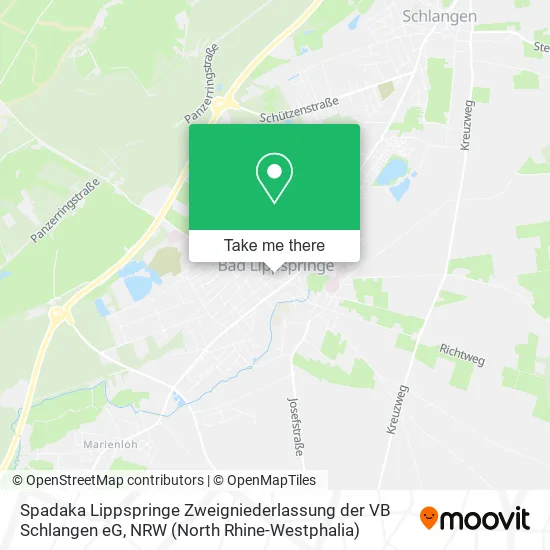 Spadaka Lippspringe Zweigniederlassung der VB Schlangen eG map