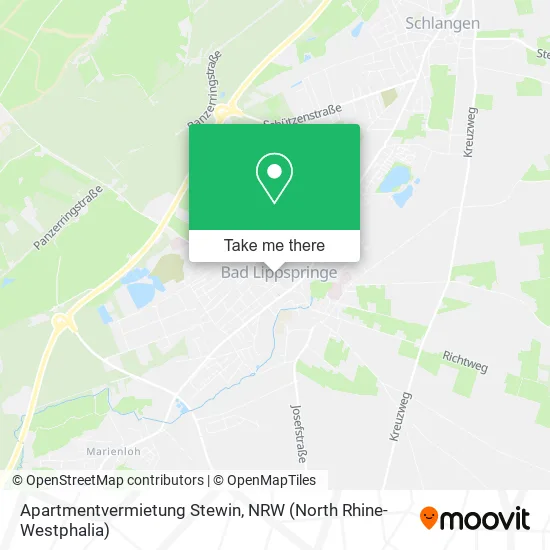 Apartmentvermietung Stewin map
