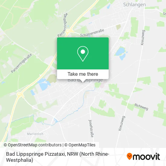 Карта Bad Lippspringe Pizzataxi