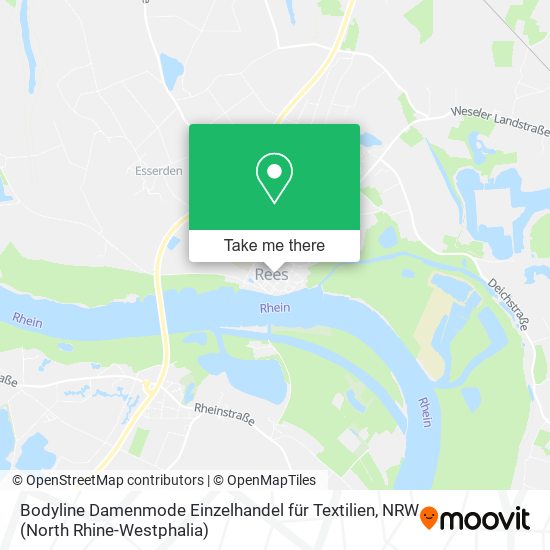 Bodyline Damenmode Einzelhandel für Textilien map