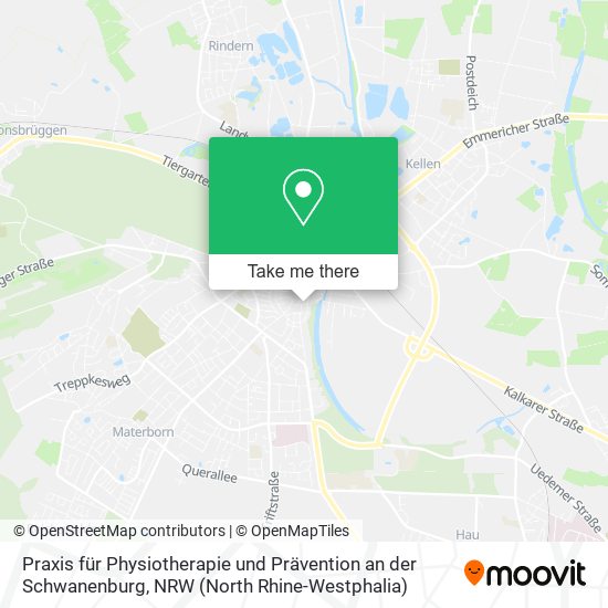 Карта Praxis für Physiotherapie und Prävention an der Schwanenburg