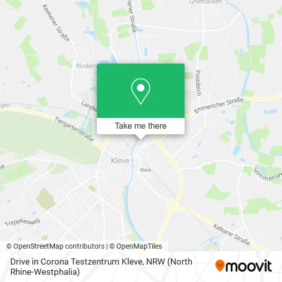 Карта Drive in Corona Testzentrum Kleve