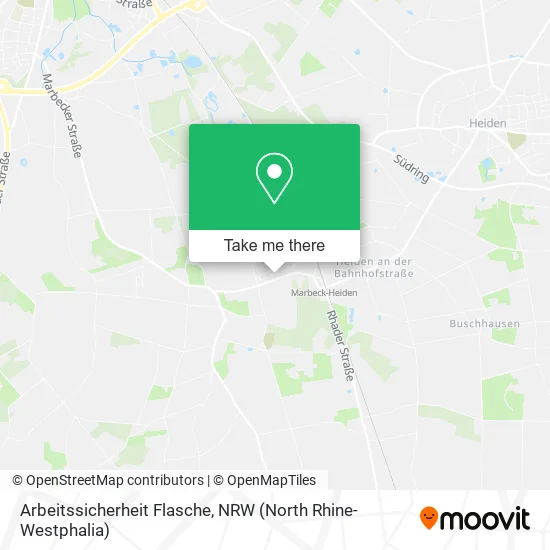 Карта Arbeitssicherheit Flasche