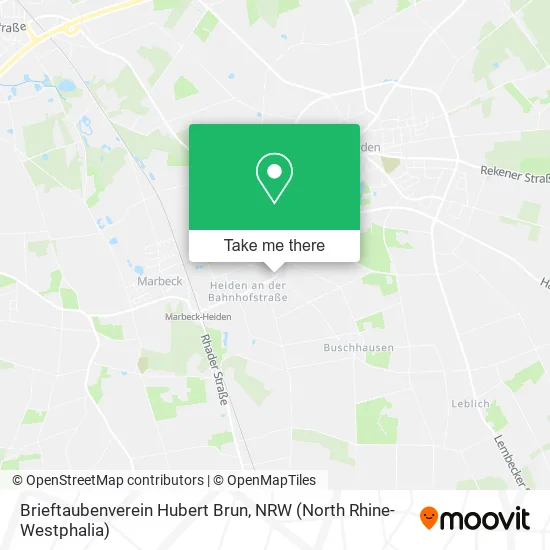 Brieftaubenverein Hubert Brun map