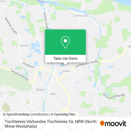Tischtennis Verbandes Tischtennis für map